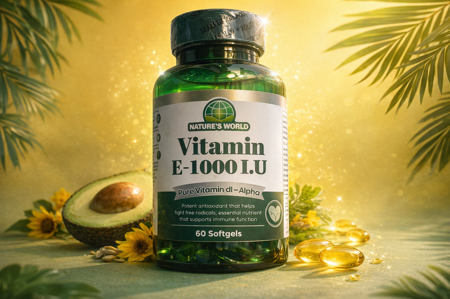 🧴 Vitamina E-1000 Americana – 60 Cápsulas Softgel