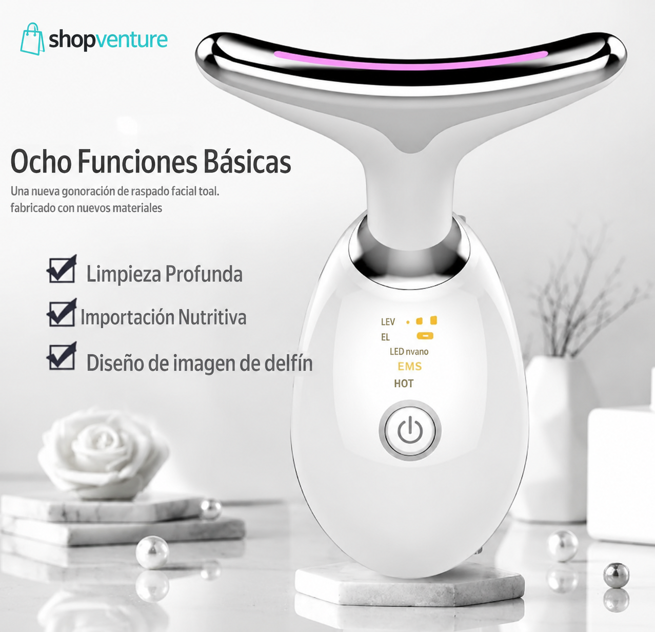 Masajeador Reafirmante Facial LED