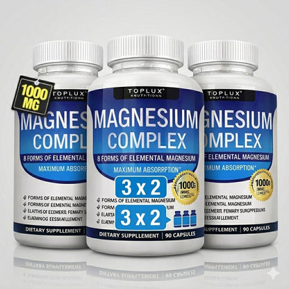 3X2 Magnesium Complex 90 Caps: El Secreto para un Descanso Profundo y Energía Total
