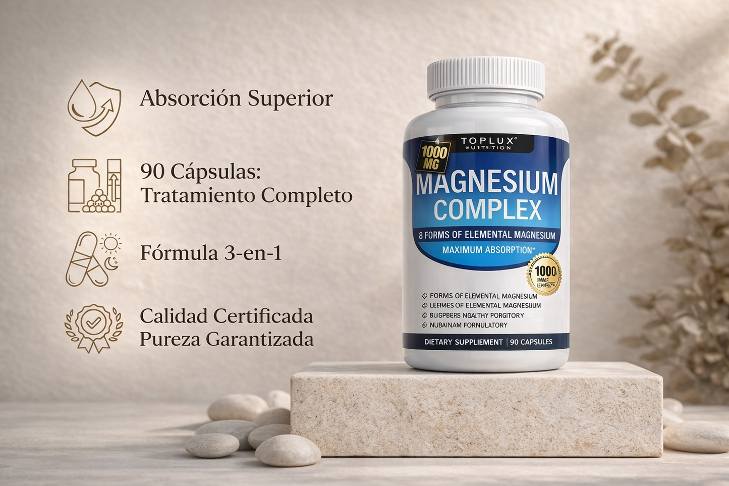 3X2 Magnesium Complex 90 Caps: El Secreto para un Descanso Profundo y Energía Total