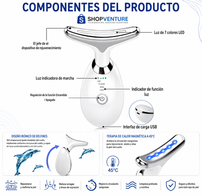 Masajeador Reafirmante Facial LED