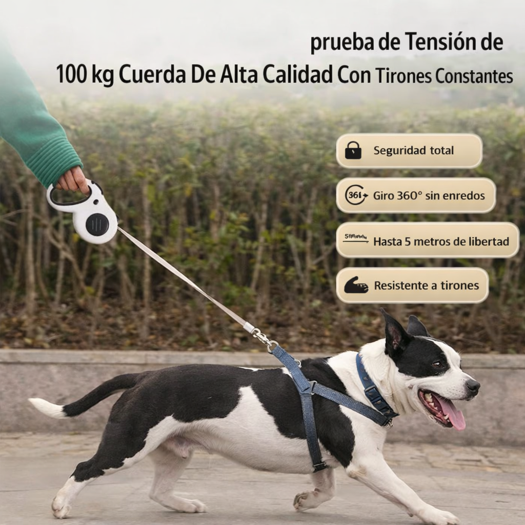 Correa Retractil Para Mascota 5M