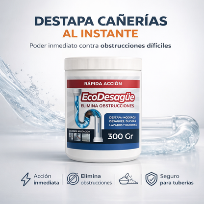 Combo  EcoDesagüe – Poder inmediato contra obstrucciones 2X1