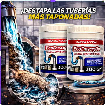 Combo  EcoDesagüe – Poder inmediato contra obstrucciones 2X1